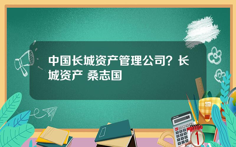 中国长城资产管理公司？长城资产 桑志国